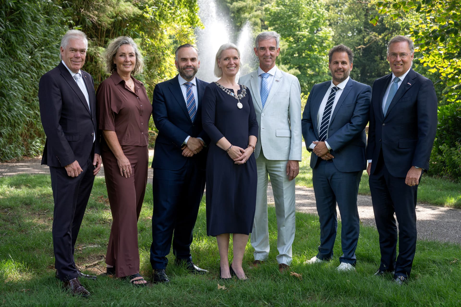 College van Burgemeester en Wethouders juni 2026: Martien Vromans, Marion Biezen, Marc du Maine, Chantal Nijkerken-de Haan, Jos den Otter, Wouter Kijzers en Rob Janssen